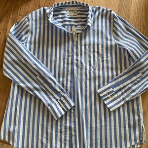 NWT Madewell Oversized Striped Button Up. Size M.